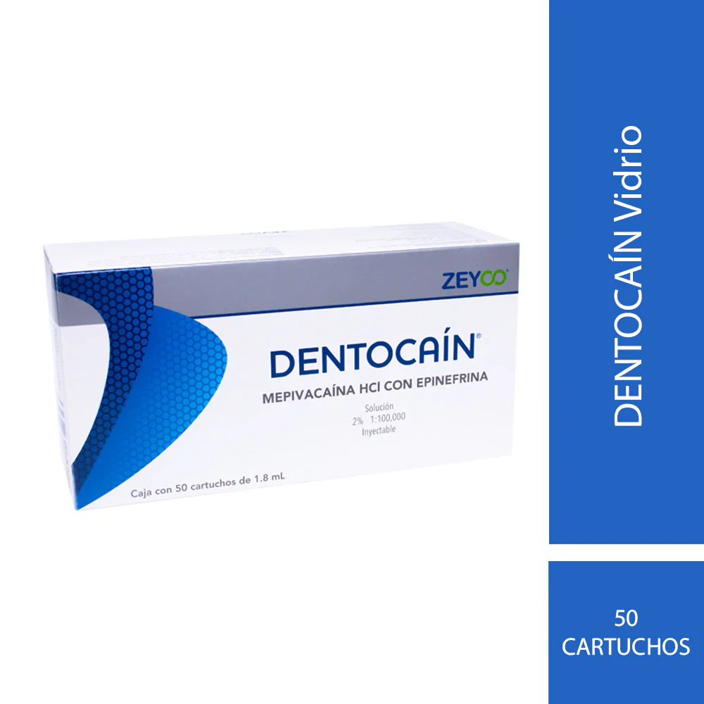 Dentocain Mepivacaina 2% Caja c/50 piezas